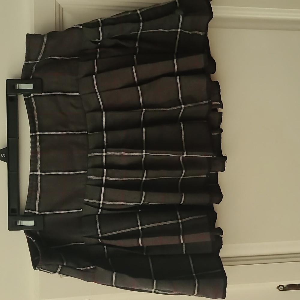 Tripp NYC mini pleated plaid skirt
